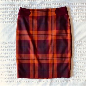 Plaid Pencil Skirt